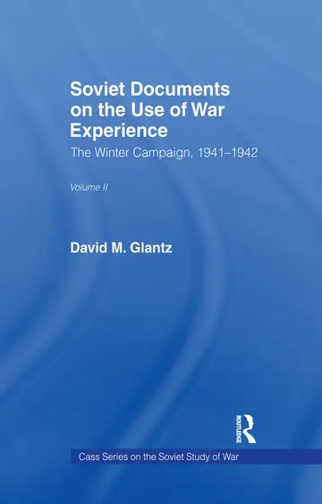Cover of Soviet Documents on the Use of War Experience