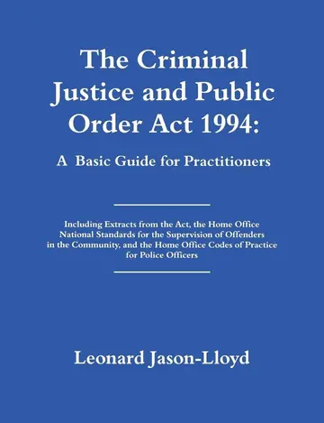 Cover of The Criminal Justice & Public Order Act 1994