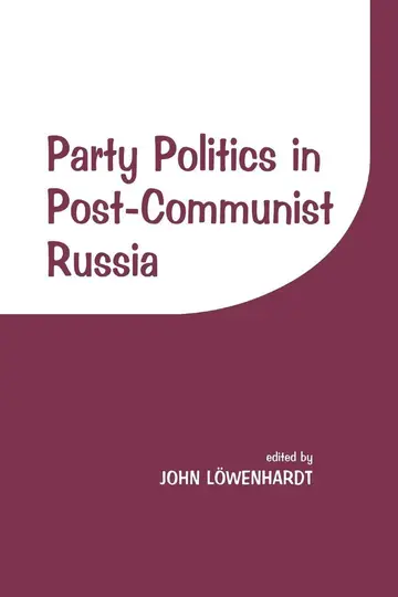 Cover of Party Politics in Post Communist Russia