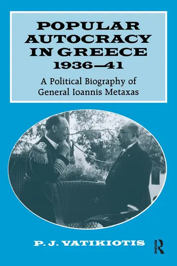 Cover of Popular Autocracy in Greece 1936-41