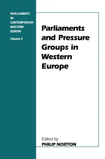 Cover of Parliaments and Pressure Groups in Western Europe