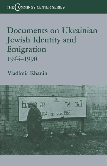 Cover of Documents on Ukrainian-Jewish Identity and Emigration, 1944-1990