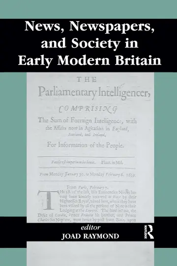 Cover of News, Newspapers, and Society in Early Modern Britain