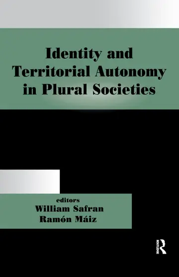 Cover of Identity and Territorial Autonomy in Plural Societies