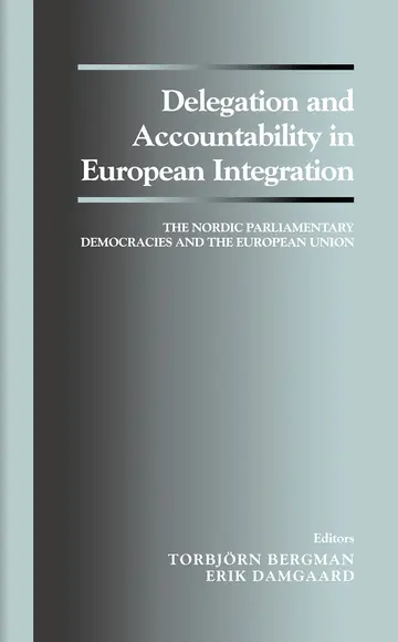 Cover of Delegation and Accountability in European Integration