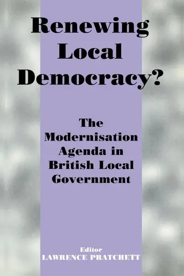 Cover of Renewing Local Democracy?