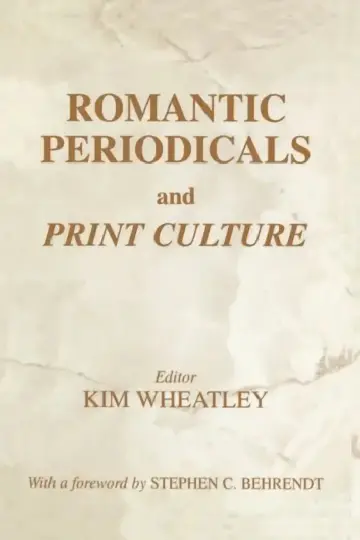 Cover of Romantic Periodicals and Print Culture