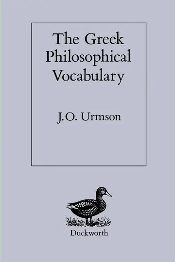 Cover of The Greek Philosophical Vocabulary