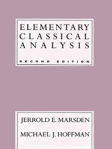 Cover of Elementary Classical Analysis