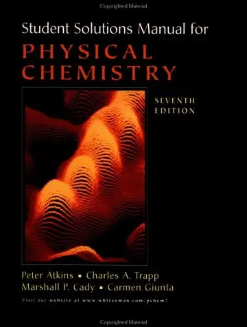 Cover of Student's Solutions Manual for Physical Chemistry