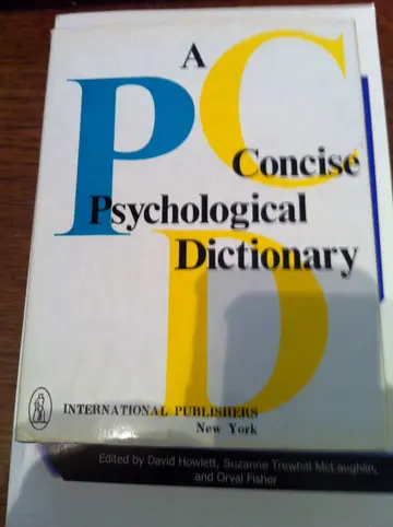 Cover of A Concise Psychological Dictionary