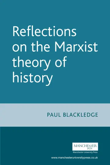 Cover of Reflections on the Marxist Theory of History