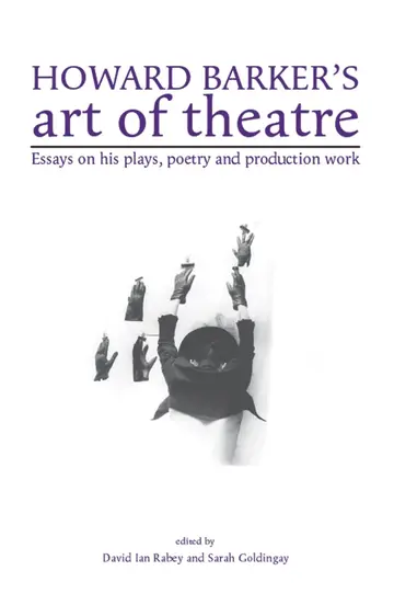 Cover of Howard Barker's Art of Theatre