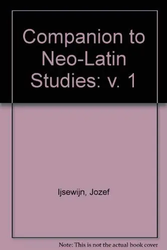 Cover of Companion to Neo-Latin Studies