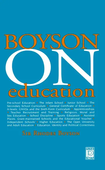 Cover of Boyson on Education