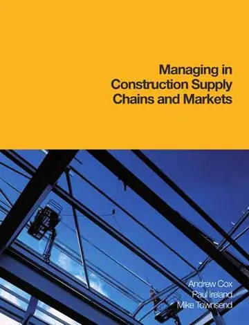 Cover of Managing in Construction Supply Chains and Markets