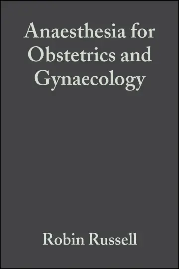 Cover of Anaesthesia for Obstetrics and Gynaecology