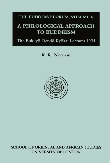 Cover of Philological Approach to Buddhism
