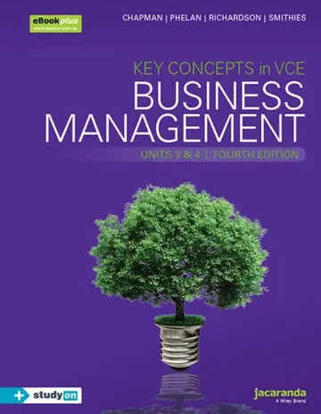 Cover of Key Concepts in VCE Business Management Units 3&4 4e Ebookplus & Print