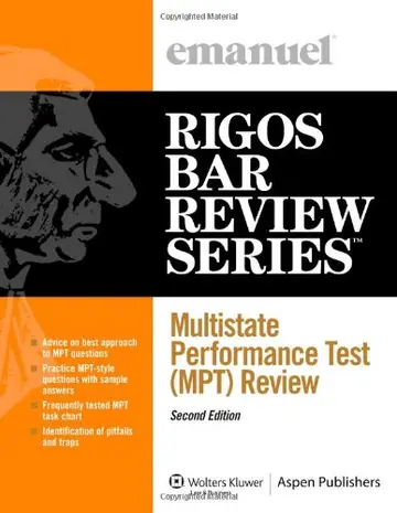 Cover of Multistate Performance Test (MPT) Review 2010