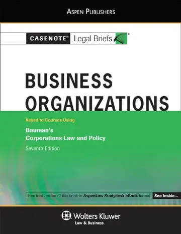 Cover of Business Organizations
