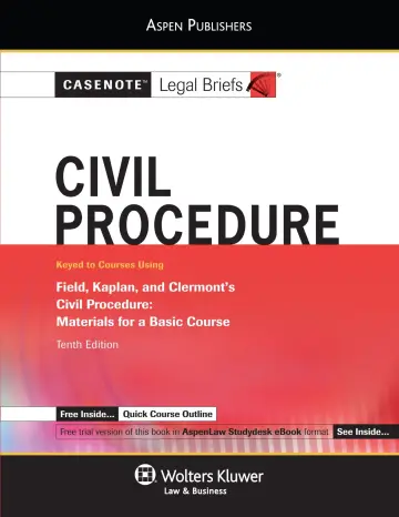 Cover of Casenote Legal Briefs Civil Procedure