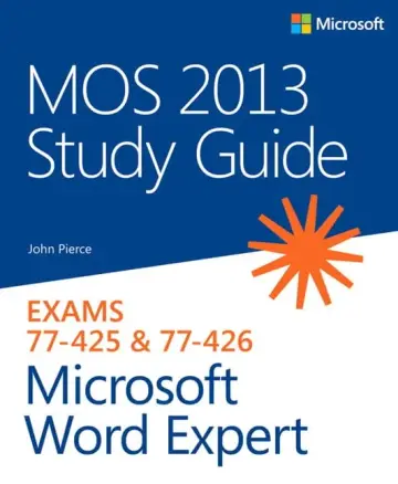 Cover of MOS 2013 Study Guide for Microsoft Word Expert
