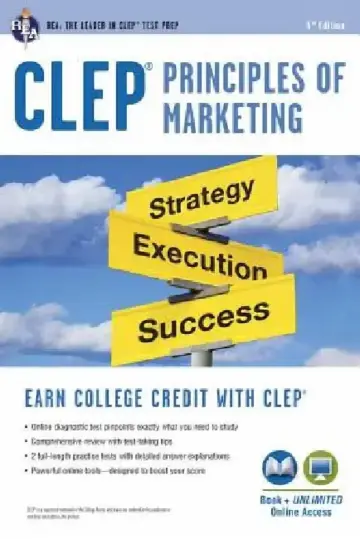 Cover of Clep(r) Principles of Marketing Book + Online