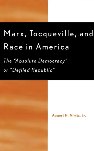 Cover of Marx, Tocqueville, and Race in America