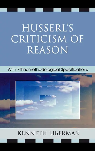 Cover of Husserl's Criticism of Reason