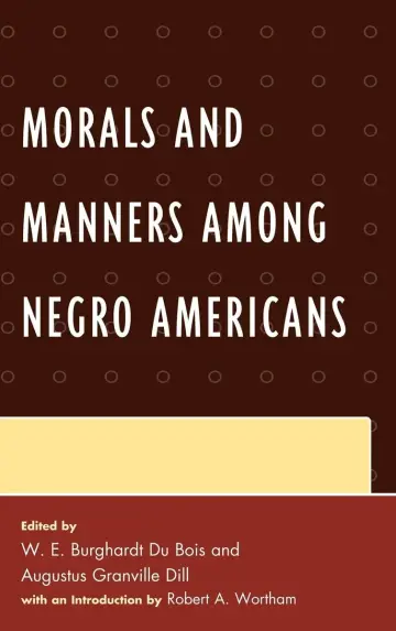 Cover of Morals and Manners among Negro Americans