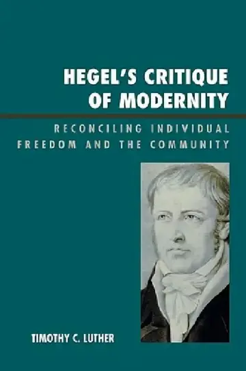 Cover of Hegel's Critique of Modernity