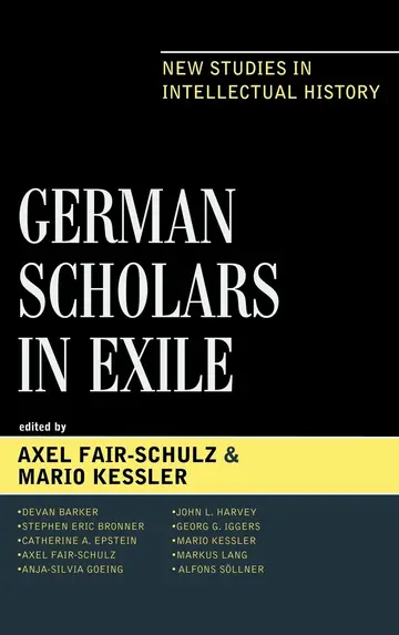 Cover of German Scholars in Exile