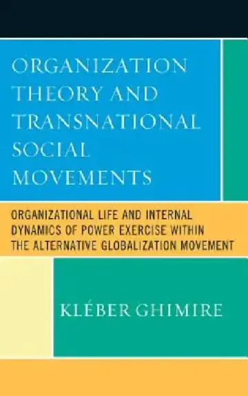 Cover of Organization Theory and Transnational Social Movements