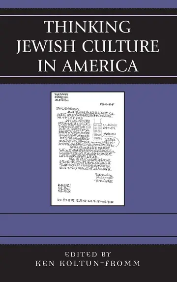 Cover of Thinking Jewish Culture in America