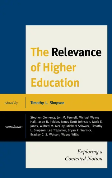 Cover of The Relevance of Higher Education