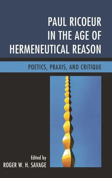 Cover of Paul Ricoeur in the Age of Hermeneutical Reason