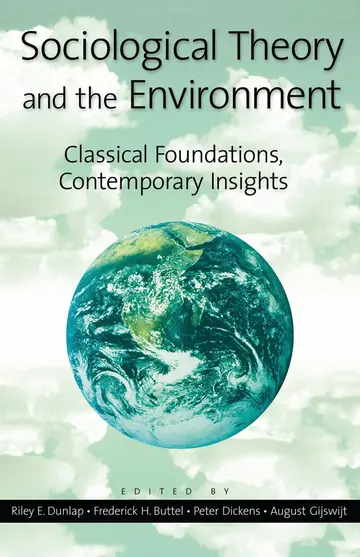 Cover of Sociological Theory and the Environment