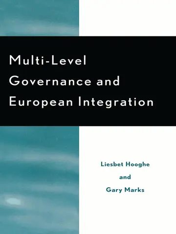 Cover of Multi-Level Governance and European Integration