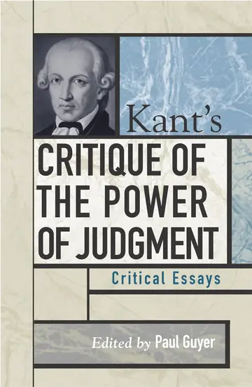 Cover of Kant's Critique of the Power of Judgment