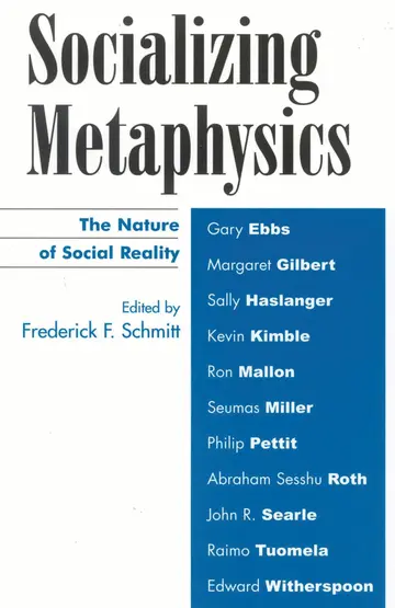 Cover of Socializing Metaphysics