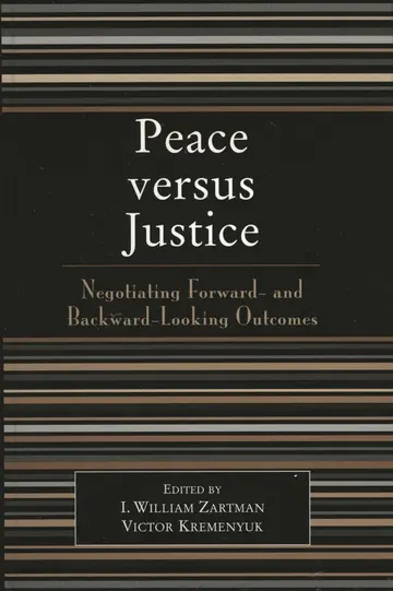 Cover of Peace versus Justice