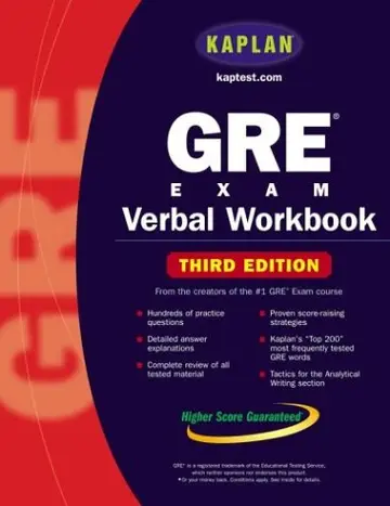 Cover of Kaplan GRE Exam Verbal Workbook