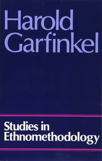 Cover of Studies in Ethnomethodology