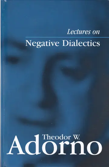Cover of Lectures on Negative Dialectics