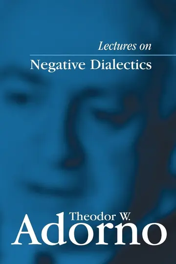 Cover of Lectures on Negative Dialectics