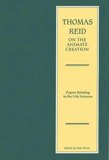 Cover of Thomas Reid on the Animate Creation