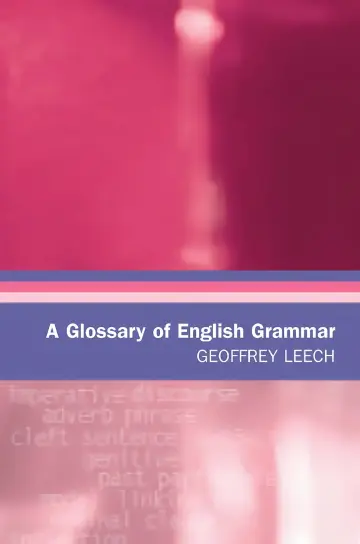 Cover of A Glossary of English Grammar