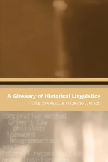 Cover of A Glossary of Historical Linguistics