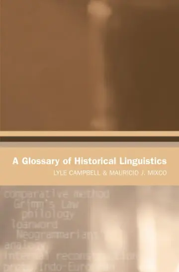 Cover of A Glossary of Historical Linguistics